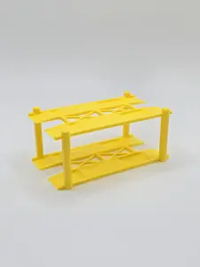 One 1:64 Diecast 2 Car Lift Yellow (Cars Not Included)