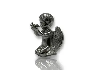 Baby Angel (Cherub) – Hand-Poured Silver Collectible Statue (Made in USA)