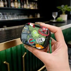 Cartoon Futurama Protective Case for Apple AirPods 1/2/3/4/pro/pro2, Tpu Material, Lightweight & Durable Design, Anti Scratch Protection