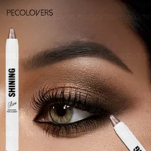 Pearlescent Eyeshadow Pencil Long-Lasting Shimmer, Smudge-Proof Eyeliner & Highlighter Stick - Creamy Glide-On Formula with Metallic & Pastel Shades - for Day to Night Makeup Looks -