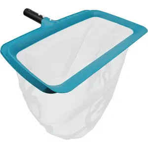Professional Pool Skimmer Net, Upgraded Extra Wide Scoop Edge, Swimming Leaf Rake with Ultra Fine Mesh Deep Nylon Net Bag - Pool Nets for Cleaning Leaves, Debris (Not Pole)