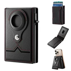 AirTag Wallet RFID Technology Credit Card Holder with Minimalist Wallet for Men (No Airtag Included)