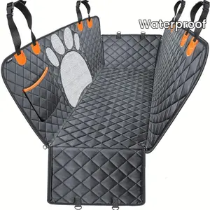 Premium Pet Car Seat Cover - Waterproof, Breathable Mesh Window, Side Zipper, Door Protection, Universal Fit for Cars, Trucks, and SUVs - Durable, Easy to Clean, and Machine Washable