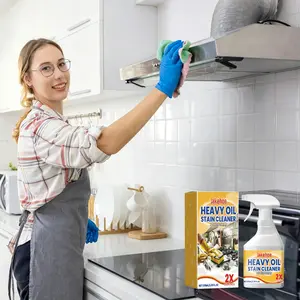 100ML Oil Stain Cleaner, Heavy Oil Cleaner, 1 Count Degreaser Cleaner Spray, Household Kitchen Cleaning Tool for Oven, Stove, Range Hood, Kitchen Cleaning Product, Grease Remover