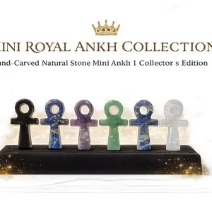 Hand-Carved Natural Stone Mini Ankh, Collector’s Edition from Lela’s GemStoneZ (Mini Royal Ankh Collection Exclusive) crystals shop crystal store decor