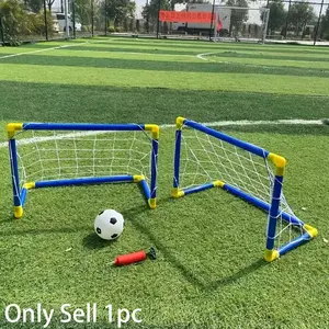 Mini Foldable Soccer Goal, Best Choice for Outdoor Sports in Summer, Plastic Soccer Goal Post Set, Inflatable Sports Toy for Teenagers