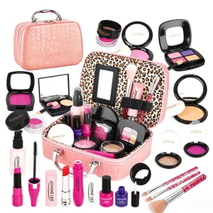 Little Princess Makeup Toy Set, Pretend Play Set, Portable Handbag with Realistic Cosmetics, Safe Non-Transferable Makeup Toys for Girls Ages 3-6