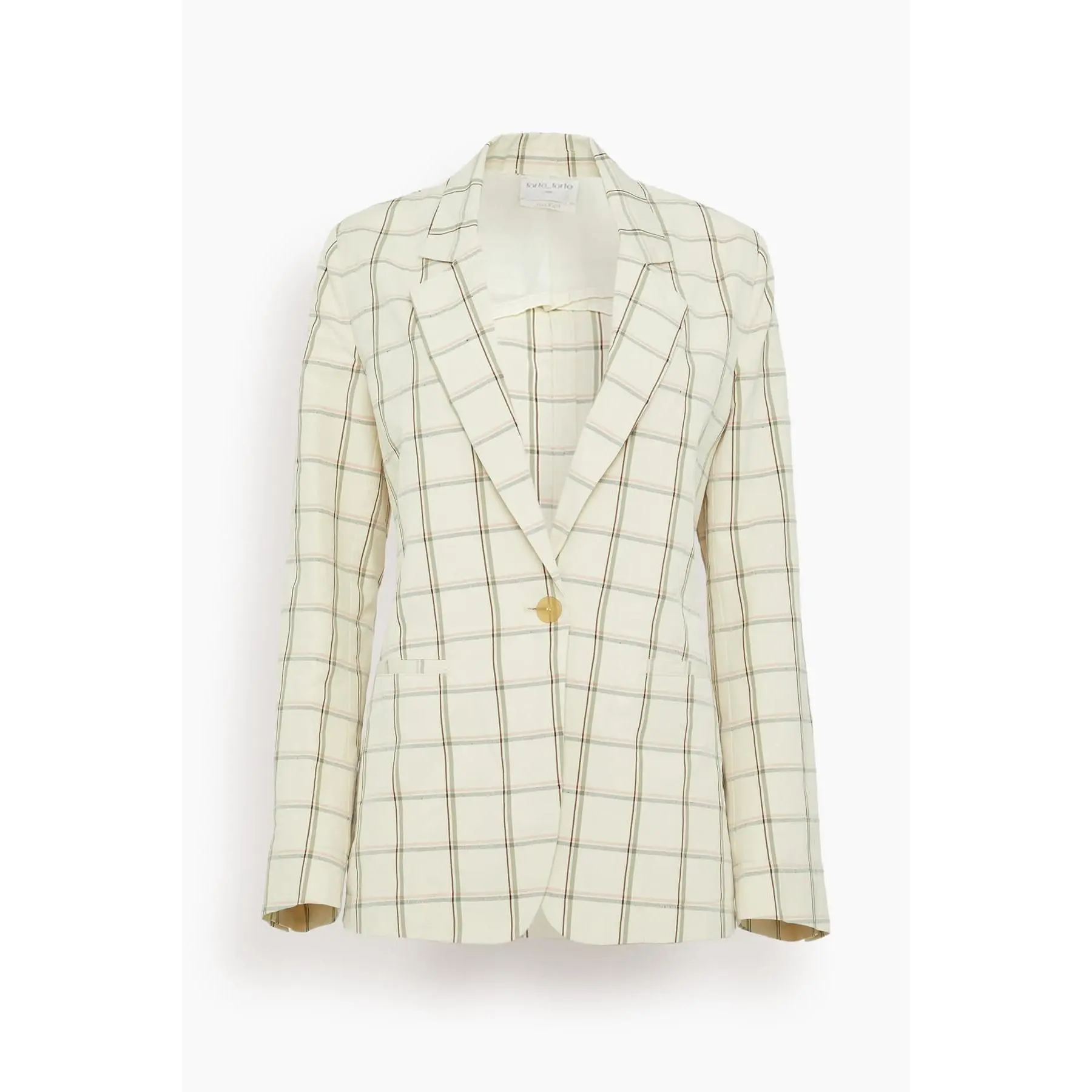 Organic Tartan Boxy Jacket in Lattementa