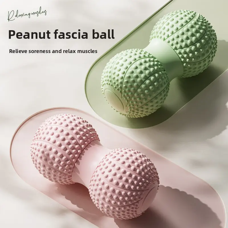 Fascia Peanut Ball for Foot Massage, Spine Muscle Relaxation, Double Ball for Hip, Back, and Leg Acupoint Stimulation, Yoga Massage Ball Fascia Peanut Ball for Foot Massage, Spine Muscle Relaxation, Double Ball for Hip, Back, and Leg Acupoint Stimulation, Yoga Massage Ball