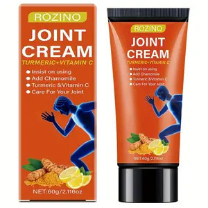 ROZINO Joint Care Cream 60g Turmeric Vitamin C Formula with Aloe Chamomile Deep Hydrating Moisturizing Improves Joint Dryness Light Cream Texture Suitable for All Joint Areas Daily Soothing Care