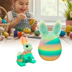 3D Printed Easter Egg for Kids,Colorful Easter Basket Stuffer,Cute Desk Decor,Gifts Home Executive Desk Decor, Surprise Rabbit Eggs