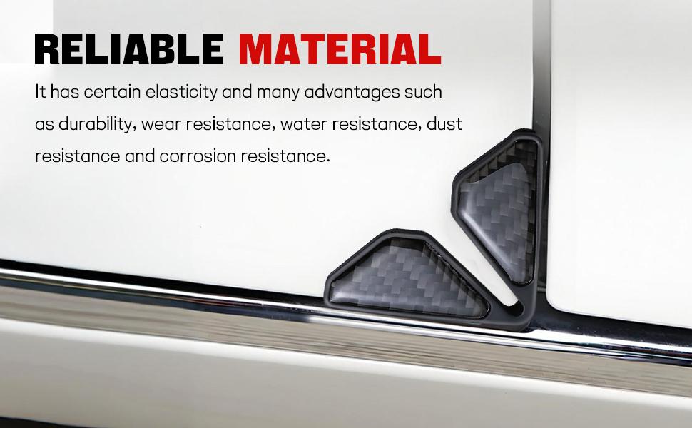 PCS Car Door Corner Guards, Carbon Fiber Auto Front Door Edge Guards, AntiCollision Car Door Corner Protector Sticker, Universal Car Accessories Decoration (Black Sport)