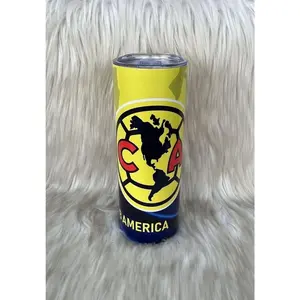 Club America Tumbler 20 oz Skinny Stainless Steel Whit Mug 11oz, Futbol Lover Tumbler, Soccer Fans Souvenir, Gifts for Him