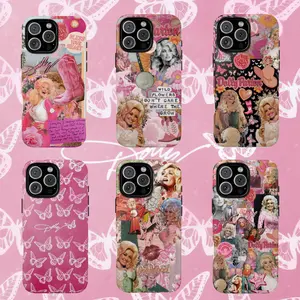 Dolly Parton Phone Case, Retro Collage iPhone Case, Wildflower Quote Graphic, Vintage Dolly Art Accessory, Country Music Fan Gift