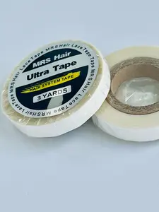 Strong Adhesive Wig Tape Roll, 3 Yards Long X 0.31 Inch Wide, Invisible Waterproof Hair Extension Tape for Clips & Toupees