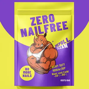 10 Sets 0.7 x 2.4 Inch Adhesive Hook and Loop Fastener Strips, Heavy Duty, Strong Back Adhesive, Double-Sided Hook and Loop for School, Classroom, Office, and Home Use, White