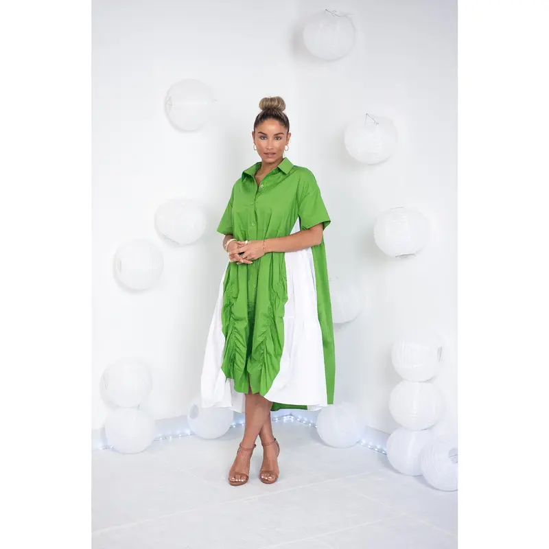 sophie this is us green dress Mini Sophia Dress in Green Satin 13/14 main image 1
