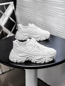 Teens' Korean Style Dad Shoes Walking Shoes | Chunky White Platform Athletic Sneakers | Versatile Casual Wear