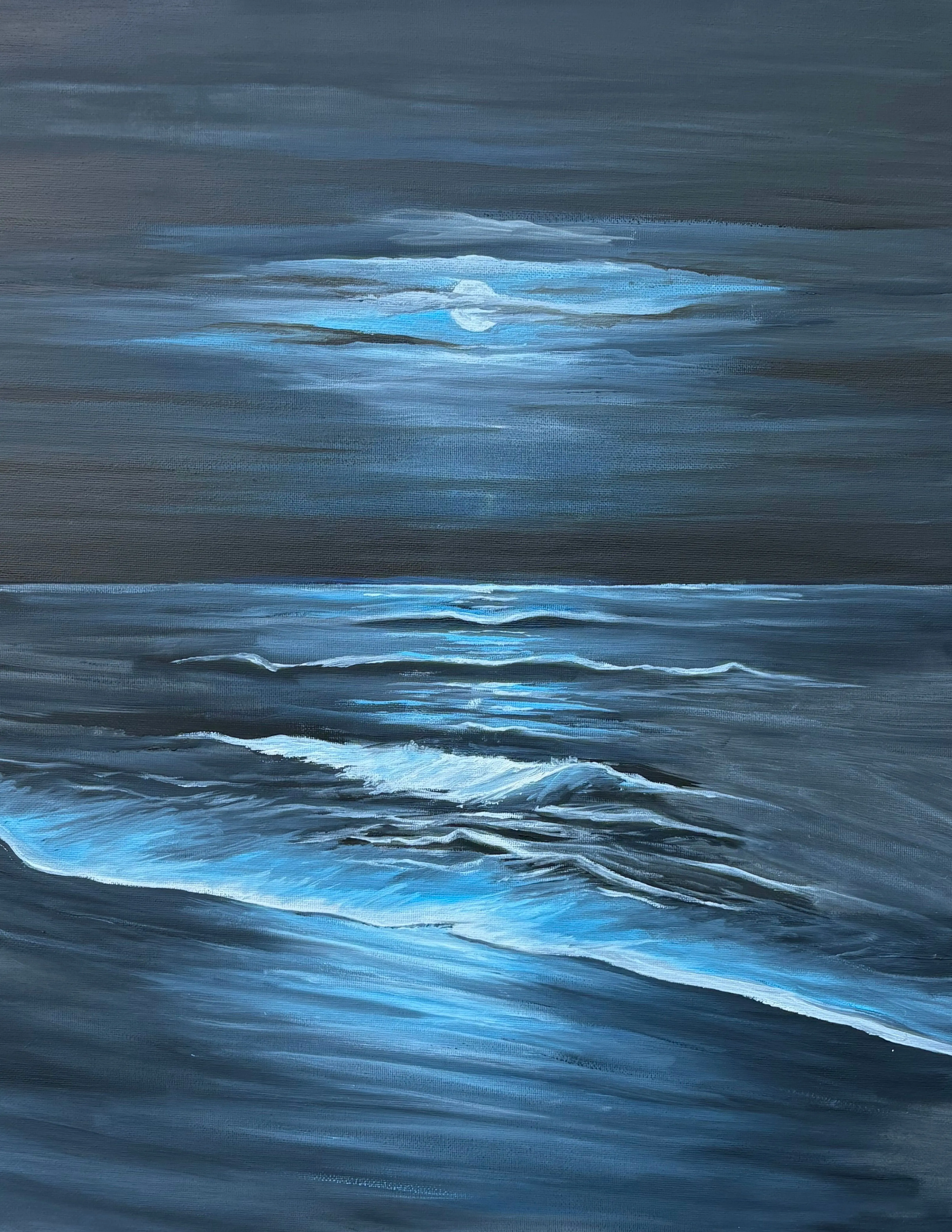 Drowned In Moonlight 8x10 Matted Signed Wall Art Print, Home Decor Signed by Heather Linette