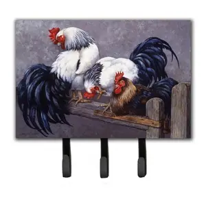 Carolines Treasures  Roosters Roosting Leash or Key Holder