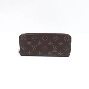 Pre-owned Louis Vuitton Canvas Small Leather Goods Clemence Brown Coated Wallet T10407761