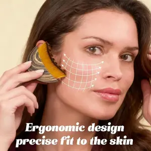 Self Care Facial Massage Brush for Women, Ergonomic Dry Brushing Skin Care Tool for Face, Chin & Neck Relaxation, Glowing Skin Beauty Routine