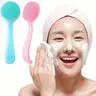 Silicone Face Scrubber Gentle Cleansing Exfoliating, Manual Handheld Facial Brush for Daily Use, Soft Bristle Skincare Tool for Smooth Skin, Reusable, Lightweight for At-Home Routine & Travel