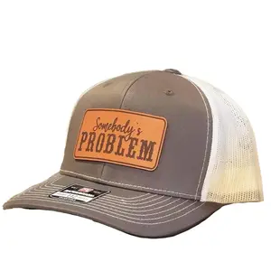Somebody’s Problem Hat – Cute Cowgirl Trucker Cap, Real Leather Patch Snapback Hat, Country Music Lover Style, Couples Hat, Perfect Gift for Her, Western Aesthetic