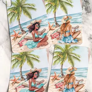 Cozy Beach Reading E-Reader Insert - book lover