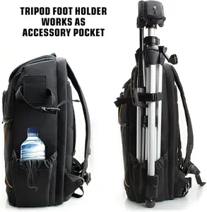 USA Gear S17 Camera Backpack for Photographers DSLR SLR Mirrorless with Laptop Slot Rain Cover Tripod Holder Adjustable Dividers