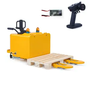 1/14 Electric Remote Control Reach Forklift Hobbywing ESC Servo Motor Ready to Run Warehouse RC Model Collection Warning Light