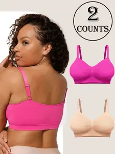 3-Pack Women's Strapless Bralettes, Comfortable Seamless Lingerie, Full Coverage Medium Support, Casual All-Season Wear