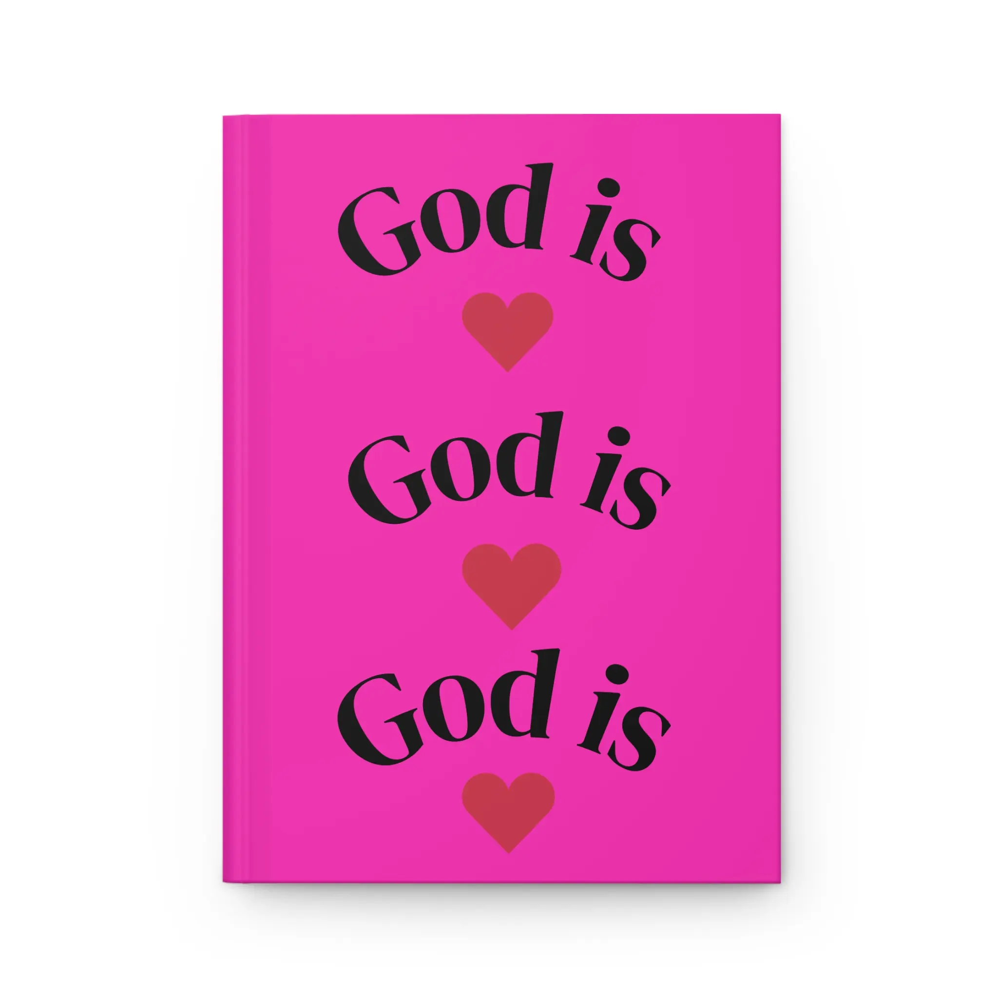Christian God is Love Hardcover Notebook - Small Colorful, Inspirational Print, Journal Style Matte Scripture Notebook for Office Stationery, Small Colorful Notebooks, Hardcover Notebooks