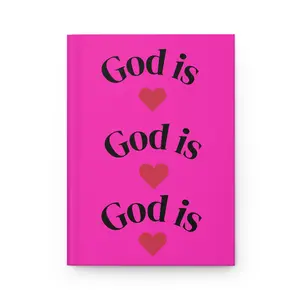 Christian God is Love Hardcover Notebook - Small Colorful, Inspirational Print, Journal Style Matte Scripture Notebook for Office Stationery, Small Colorful Notebooks, Hardcover Notebooks