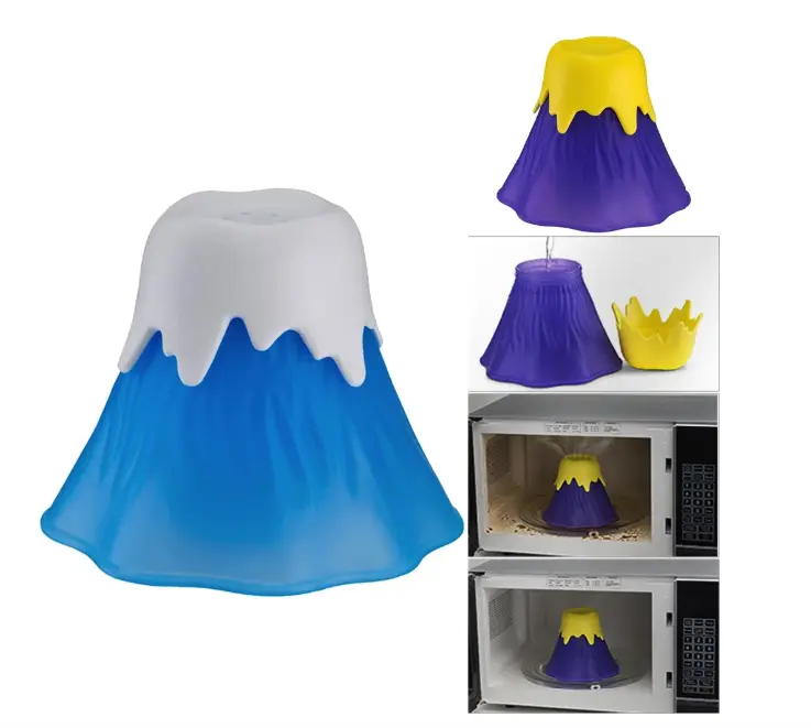 Volcano-Shaped Microwave Steam Cleaner, Kitchen Cleaning Accessory – Vinegar & Water Steam Cleaning Tool