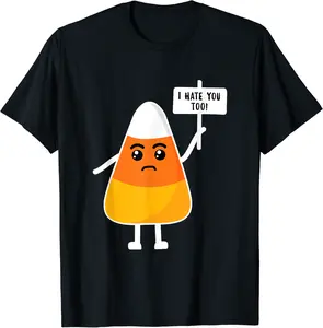 I Hate You Too Funny Halloween Candy Corn T-Shirt - Lyasiamcmi Shop 40B0CK2D37Q9