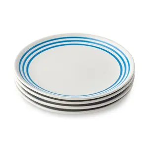 Certified International (Set of 4) 9" Salad Plates Dockside Blue