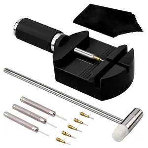Professional Watch Repair Tool Kit, Adjustable Band Size, Portable Manual Tools Set, Ideal for Watch Strap Adjustment & Maintenance