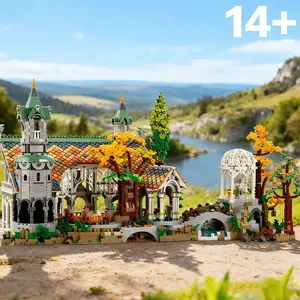 Cc3266 Creative Series House Model, Lord of the Rings Rivendell Building Blocks Toy, Unisex Kids Assembly Set, Gift Decoration, 6167pcs