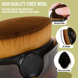 Professional foundation brush, non-marking foundation brush, to create a light and non-marking nude makeup effect, fixed makeup brush combination to meet daily needs, compact design travel portable dust-proof makeup brush, Soft Makeup Brushes