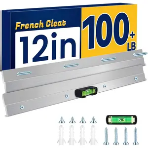 Cleat, Picture and Mirror Hanger,   Cleat, Headboard Wall Mounting Brackets with Screws(12 Inch-1 Pair, Support 80 lbs)