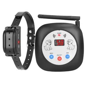 1Set 328FT Electric Wireless Dog Fence System With GPS Location Monitor Collar Receiver Rechargeable Beep Vibration Fence System For Small Medium Large Dogs