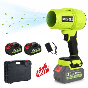 SEEVOLX 21Vmax Cordless Leaf Blower, Cordless Turbo Jet Blower, for Car Drying, Dust Cleaning, Snow Removal, lawn care