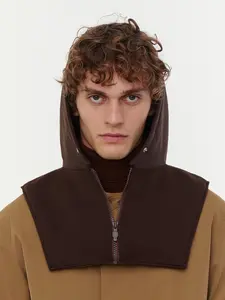 Cotton Waterproof Balaclava Hood in Brown