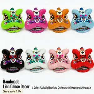 Creative gift - Cute and exquisite handmade lucky lion for good luck awakening， Car Interior Dashboard Screen Decor, DIY Gardening Decoration, Desktop & Car Accessories