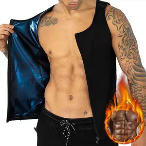 Men Gynecomastia Compression Tank Top Sweat Vest Fitness Body Shaper Shirt Thermo Sauna Workout Shapewear Slimming Fat Burner