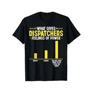 [100% Cotton] Menswear Oversized Graphic Round Neck Shortsleeve 911 Dispatcher T-Shirt - Emergency Call Center Scales of Justice, Radio 10-Codes, Unisex Casual Tee for 911 Operators, S-XXXL Black Yellow Print, Ideal Carnival Gift
