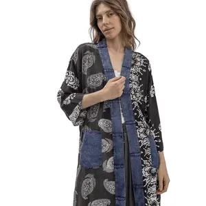 Dark Days Denim & Black Kimono