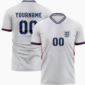 Custom Soccer Jersey Mens Womens England 2026 Cup T Shirts For Fans Birthday Mother's Father's Day Gifts, Personalized Name And Number F1I