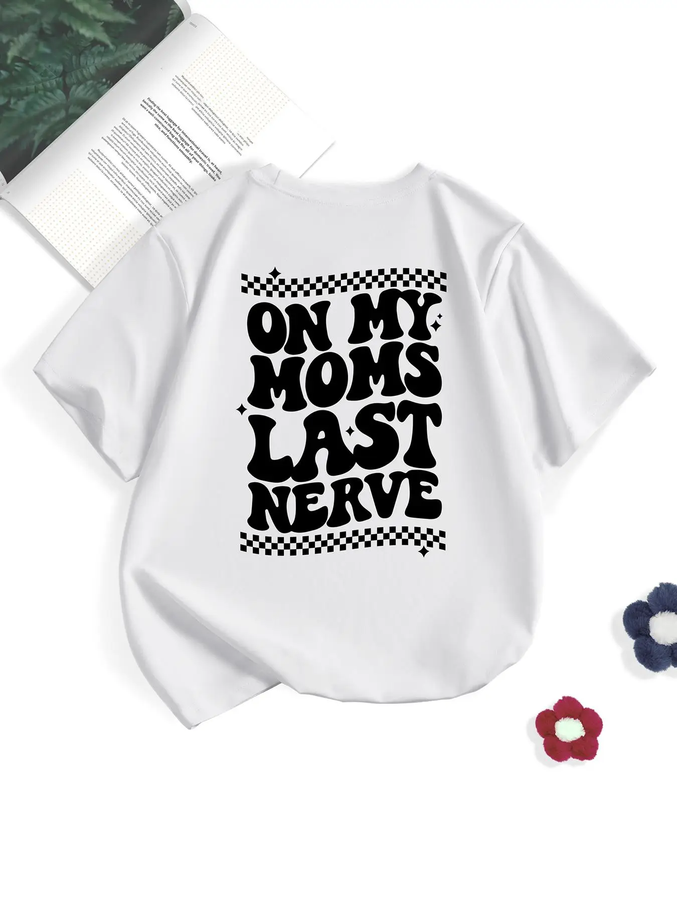 Toddler Girl's Letter Print Round Neck Drop Shoulder Tee, Summer Clothes, Fashion Casual Crew Neck T-Shirt for Daily Outdoor Wear, Kids Clothing for S